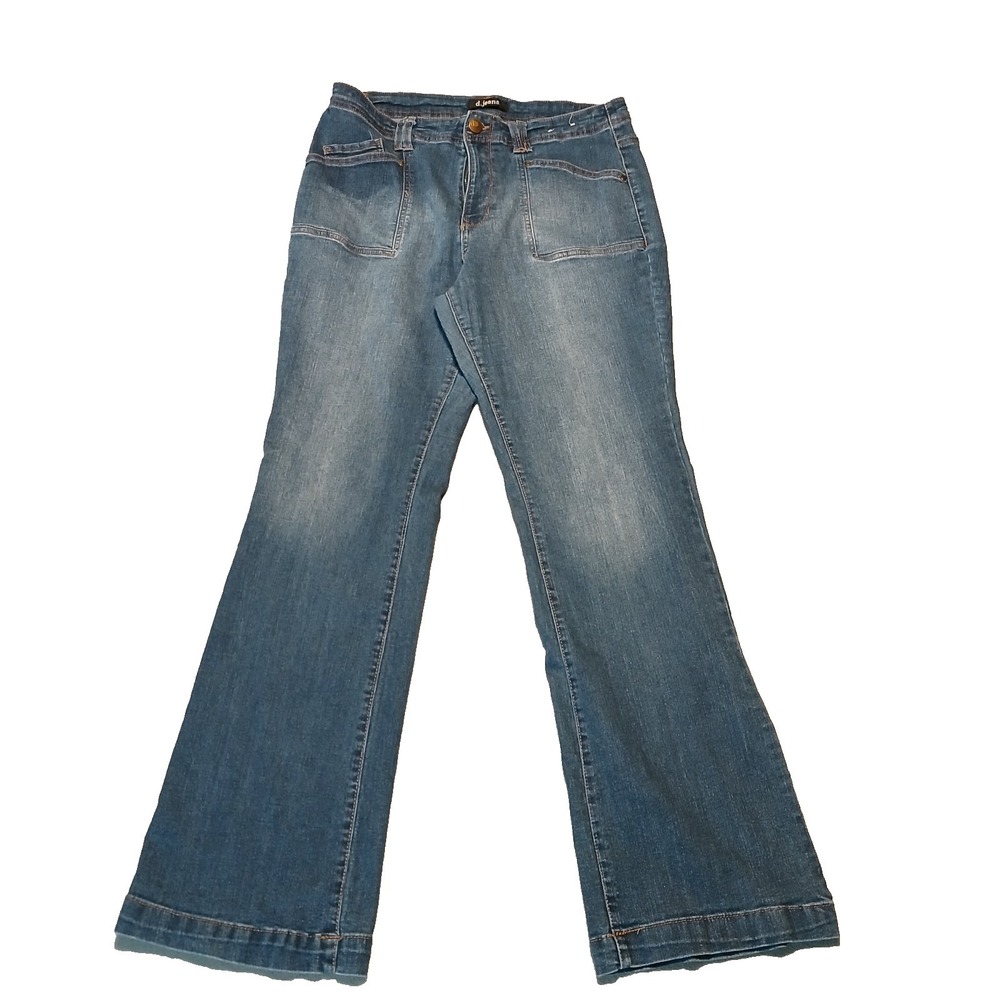 D Jeans Womens Size 14 Blue Mid Rise Bootcut Med Wash Denim‎ 30" Inseam
